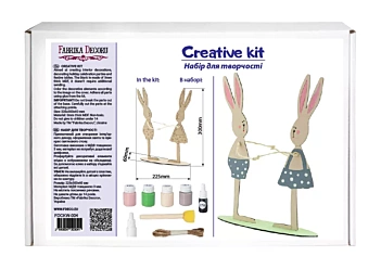 Kit de madeira Coelhinhos Fabrika Decoru