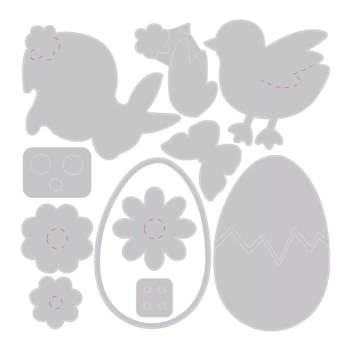 Wykrojniki Thinlits Basic Easter Shapes autorstwa Olivii Rose dla Sizzix