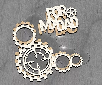 Conjunto mega dimensional para shaker Gears For my Dad Branco Fabrika Decoru