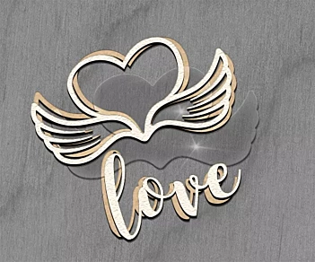 Conjunto mega dimensional para coqueteleira Moldura Coração Love Branco Fabrika Decoru