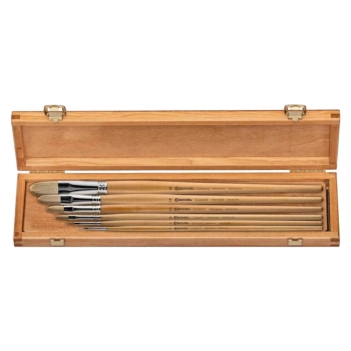 Caja de madera 6 pinceles de óleo Clásico 4729 Escoda