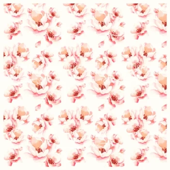 Fabrika Decoru Vellum Magnolienpapier auf Weiß 30x30cm