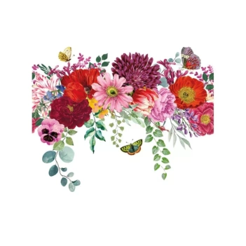 Servilletas de papel Flower Border White 33x33cm