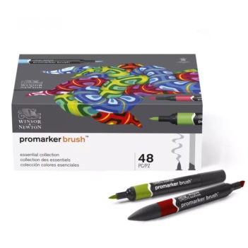 Pudełko z 48 pędzlami Promarker 48 Essential Collection Markery Winsor & Newton
