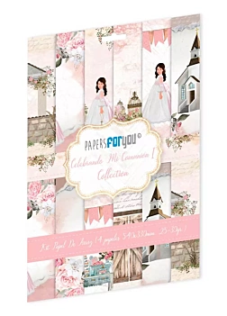 Kit 4 Brown Girl Rice Papers Mijn communie vieren PapersForYou 54x33cm