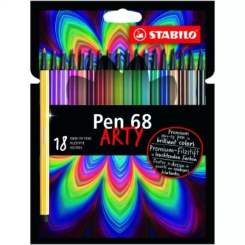Set van 18 briljantpennen Pen 68 Arty Stabilo