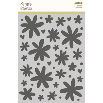 Simple Stories Boho Sunshine Stencil Daisies 15x20cm