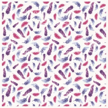Papel pergaminho penas multicoloridas Fabrika Decoru 30x30cm