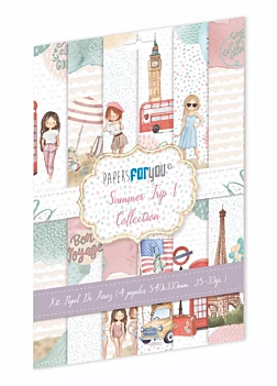 Kit 4 papeles de arroz Summer Trip PapersForYou 54x33cm