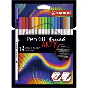 Set 18 rotuladores Pen 68 Brush Arty Stabilo