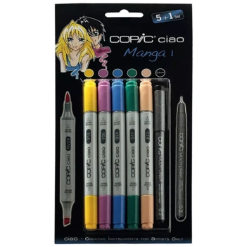 Set 5+1 rotuladores Colores Pastel Copic Ciao