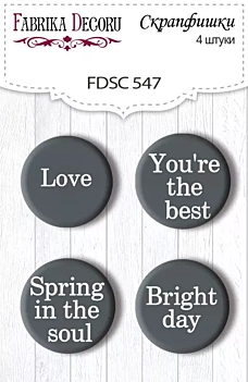 Set 4 Buttons Spring Inspiration #1 Fabrika Decoru