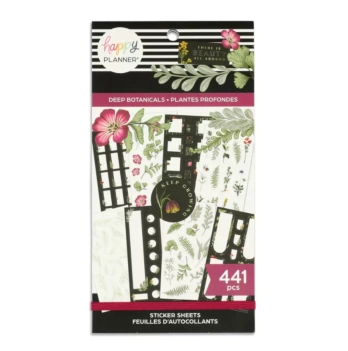 Super Pack Adesivos Botanicals Profundo Floral Feliz Planner