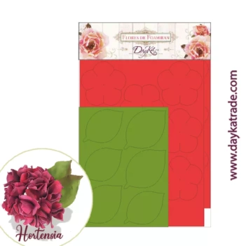 Flor de Foamiran Hortensia Gigante Roja Dayka