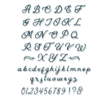 Troquel Thinlits Scripted Alphabet de Jennifer Ogborn para Sizzix