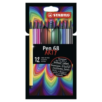Lot de 12 marqueurs Pen 68 Arty Stabilo