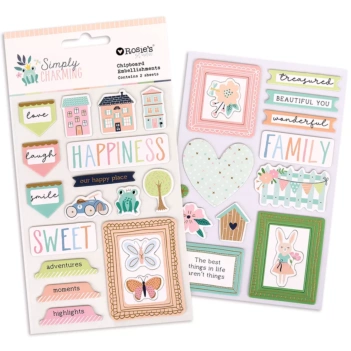 Chipboard Stickers Simply Charming Rosie's Studio