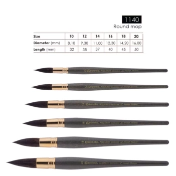 Pincel redondo pluma Aquario Gold 1140 Escoda
