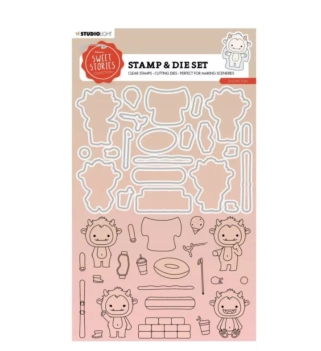 Snow Fun Sweet Stories Studio Light stempel- en stansset