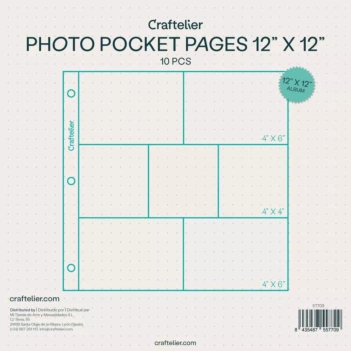  Fundas para Álbumes 7 Bolsillos Mi Tienda de Arte 12x12"