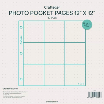  Fundas para Álbumes 9 Bolsillos Mi Tienda de Arte 12x12"