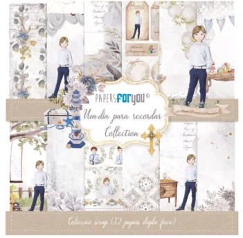 Kit Scrapbooking A Day To Remember Portugais Blond Boy PapersForYou 30x30cm