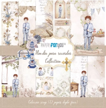 Kit Scrapbooking A Day To Remember Garçon Roux Portugais PapersForYou 30x30cm