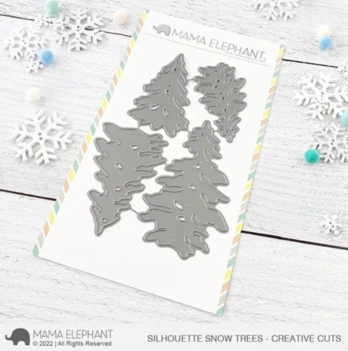 Silhouette Neve Alberi Mamma Elefante Muore