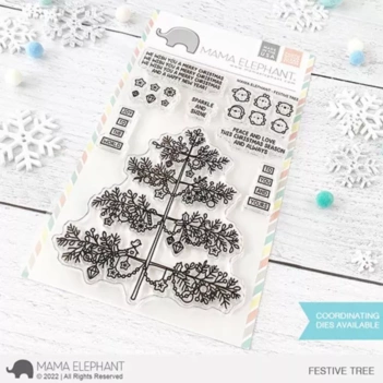 Feestelijke Boom Mama Olifant Clear Stempel Set