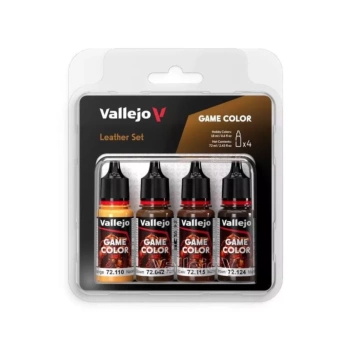 Set van 4 modelbouwverven 385 Leather Game Colour Vallejo 18ml