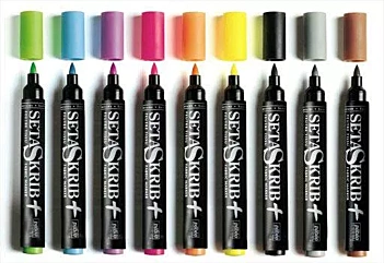 Setaskrib+ Fabric marker - Brush tip by Pebeo