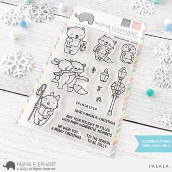 Mama Elephant Transparentes Stempelset Fa La La