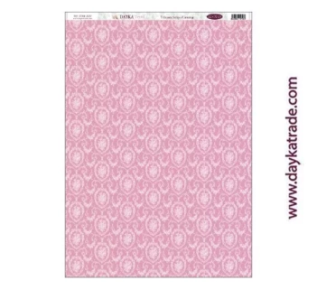 Fabric DTXM-2027 Background Pattern Pink Filigree Blessings Dayka 33x70cm