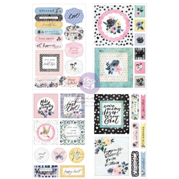 Die-Cuts + Stickers Spring Abstract Prima Marketing 12x20cm