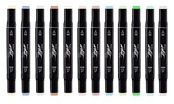 Estuche 12 Scriptos Gama Artist Tonos Pasteles Alex Bog