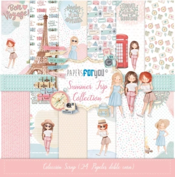 Scrapbooking Kit Summer Trip PapersForYou 15x15cm