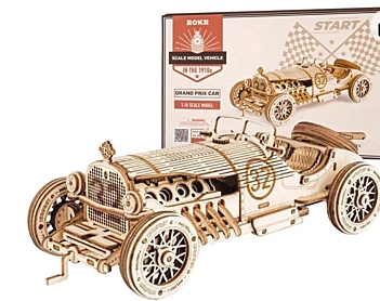 Grand-Prix-Automodell aus Holz, klassisches 3D-Madness-Spielzeug