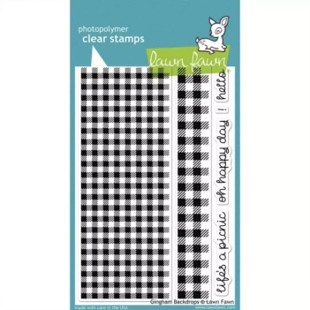 Lawn Fawn Clear Stamp, Gingham Backdrops