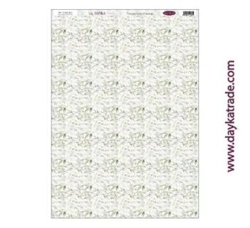 Fabric DTXM-2021 Background Pattern Leaves Blessings Dayka 33x70cm
