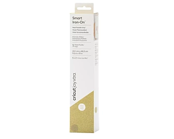 Fer intelligent sur vinyle de transfert de chaleur prismatique paillettes or Cricut Joy Xtra 24x48cm