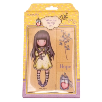 Set de sellos de madera Be Kind to Yourself Gorjuss