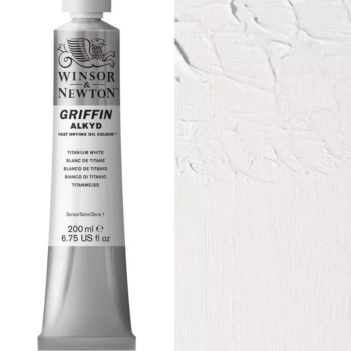Ölfarbe Tube 644 Titanium white S1 Griffin Alkyd Winsor and Newton 200ml
