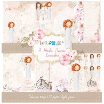 Kit de Scrapbooking Un Día de Ilusión Niña Pelirroja Portugués PapersForYou 30x30cm