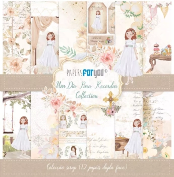 Kit Scrapbooking A Day To Remember Fille Rousse Portugais PapersForYou 30x30cm