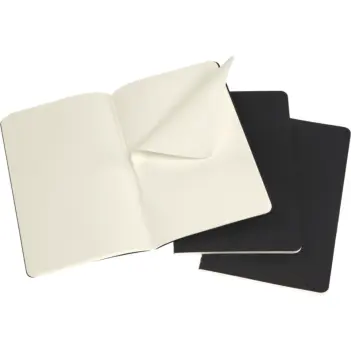 Set 3 libretas Cahier negras punteadas Moleskine 13x21cm