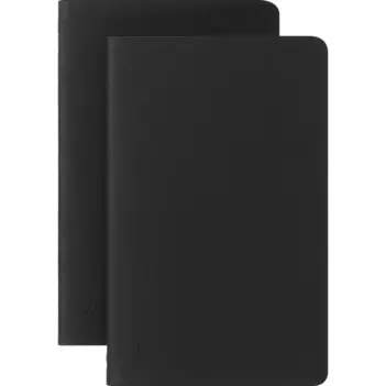 2er-Set schwarze, linierte Notitzhefte „Smart Cahier“ von Moleskine, 9 x 14 cm