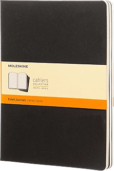 Moleskine Set 3 Cahier Notitzheften Schwarz Streifen 19x25cm