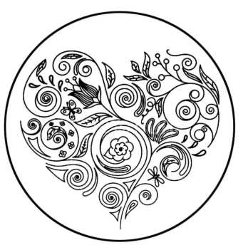 Zegellak Seal Sierlijke Hart Wax Sealing Manuscript