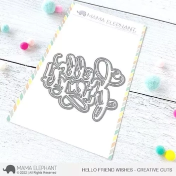 Troquel Hello Friend Wishes Mama Elephant