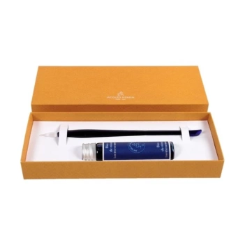 Set de escritura pluma de vidrio y tinta azul J.Herbin